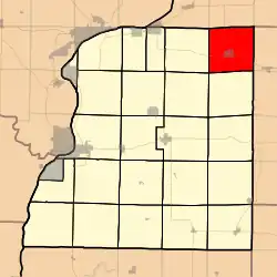 Location in Hancock County