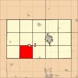 Location within Harvey County