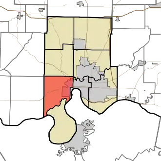 Location in Vanderburgh County