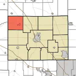 Location of Sugar Creek Township in Boone County