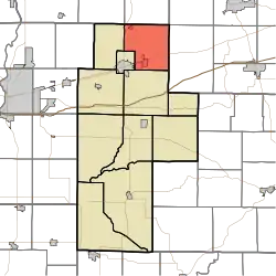 Location of Van Buren Township in Clay County