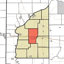 Location of Van Buren Township in Fountain County