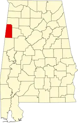 State map highlighting Lamar County