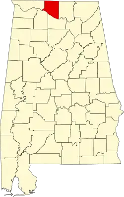 State map highlighting Limestone County
