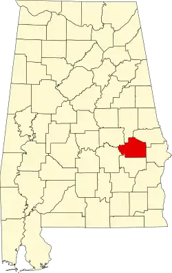 State map highlighting Macon County