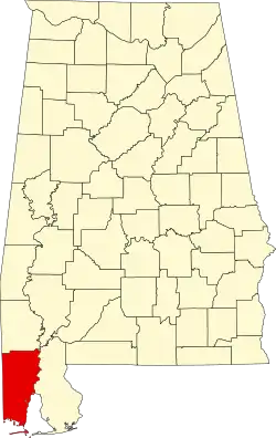 Mobile County map