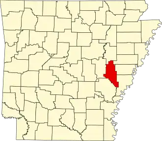 State map highlighting Monroe County