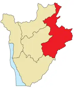 Location of Buhumuza in Burundi