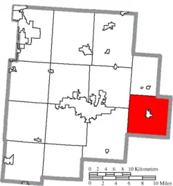 Location of Rush Creek Township in Fairfield County