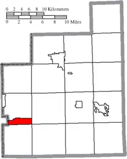 Location of South Russell in Geauga County