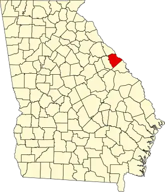 State map highlighting Columbia County