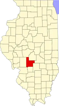 State map highlighting Montgomery County