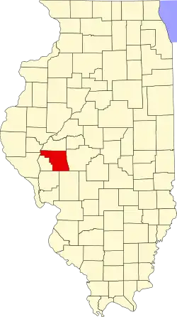 State map highlighting Morgan County