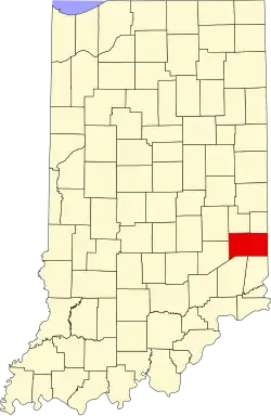State map highlighting Franklin County