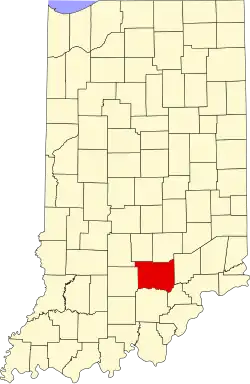 State map highlighting Jackson County