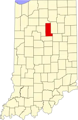 State map highlighting Miami County