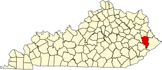 State map highlighting Floyd County