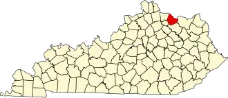 State map highlighting Mason County