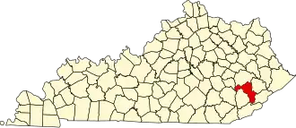 State map highlighting Perry County