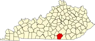 State map highlighting Wayne County