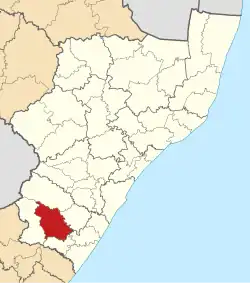 Location in KwaZulu-Natal