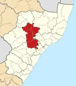 Location in South Africa