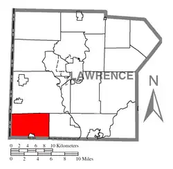 Location of Little Beaver Township in Lawrence County