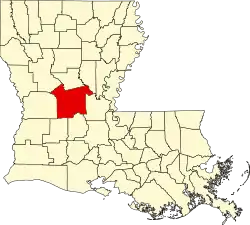 Location within the U.S. state of Louisiana