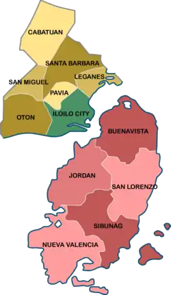 Map of Metro Iloilo–Guimaras