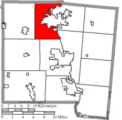 Location of Washington Township in Miami County