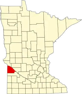 State map highlighting Lac qui Parle County