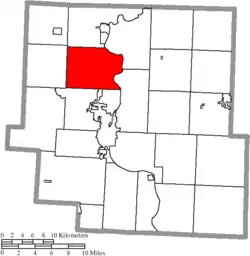 Location of Muskingum Township in Muskingum County