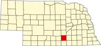 State map highlighting Adams County
