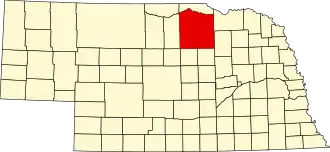 State map highlighting Holt County