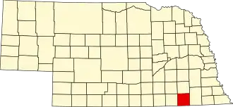 State map highlighting Jefferson County