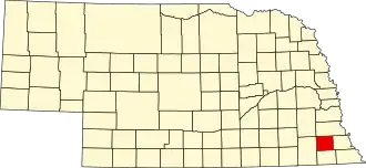 State map highlighting Johnson County