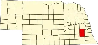 State map highlighting Lancaster County