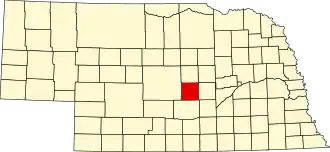 State map highlighting Sherman County