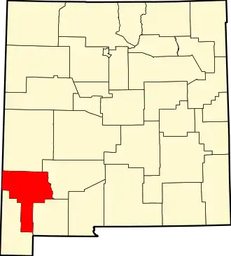 State map highlighting Grant County