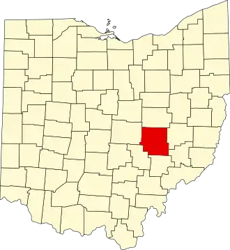 Muskingum County map