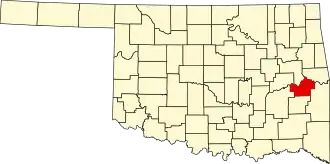 State map highlighting Haskell County