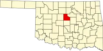 State map highlighting Logan County
