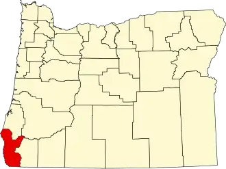 State map highlighting Curry County