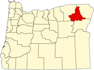 State map highlighting Union County