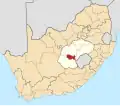 Mangaung within South Africa