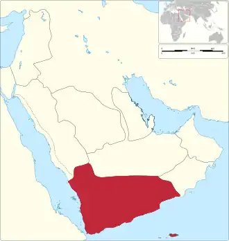 Map of South Arabia