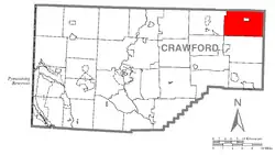 Location of Sparta Township in Crawford County