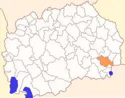 Location of Municipality of Strumica