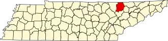State map highlighting Campbell County