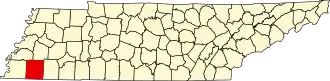 State map highlighting Fayette County